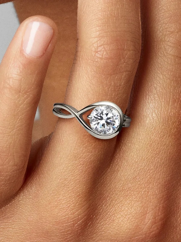 (image for) Pandora Infinite 14k White Gold Lab-grown Diamond Ring - 152446C01 - View 2