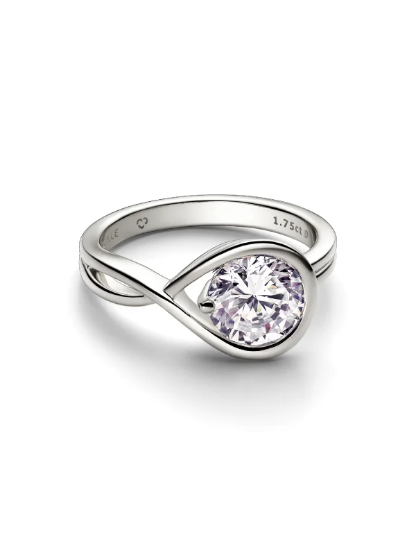 (image for) Pandora Infinite 14k White Gold Lab-grown Diamond Ring - 152446C01 - View 4