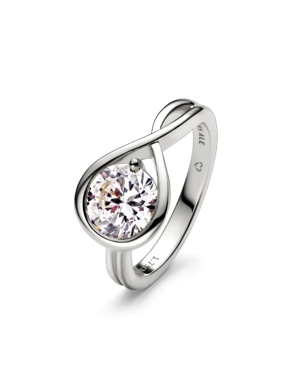 (image for) Pandora Infinite 14k White Gold Lab-grown Diamond Ring - 152446C01 - View 5