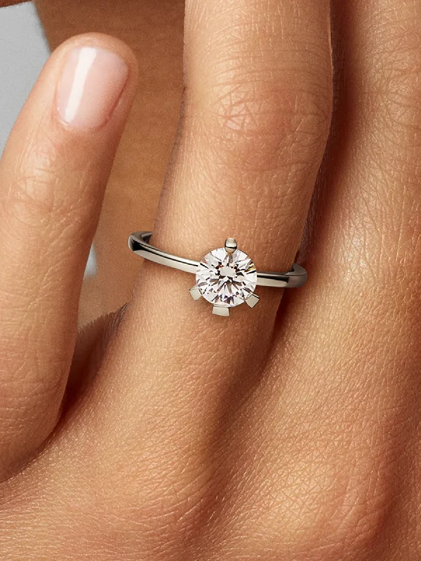 (image for) PANDORA Nova York 14k White Gold Diamond Ring 152895C01 - View 2