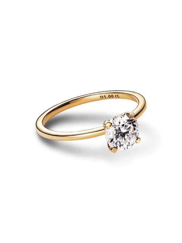 (image for) Pandora Era 14k Gold Lab-grown Diamond Ring - 152896C01 - View 3