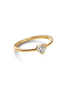 (image for) Pandora Talisman 14k Gold Lab-grown Diamond Heart Ring - 153115C01