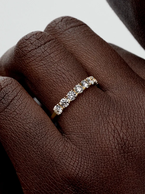 (image for) Pandora Era 14k Gold Lab-grown Diamond Half Eternity Band Ring - 153482C01 - View 2