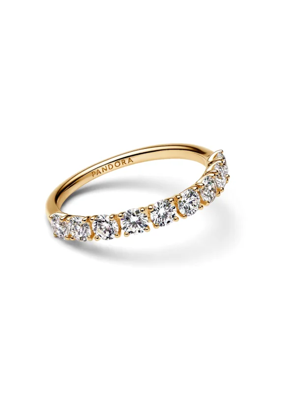 (image for) Pandora Era 14k Gold Lab-grown Diamond Half Eternity Band Ring - 153482C01 - View 3