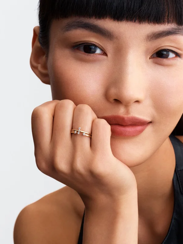 (image for) Pandora Era Lab-Grown Diamond Trio Ring - 153724C01 - View 5