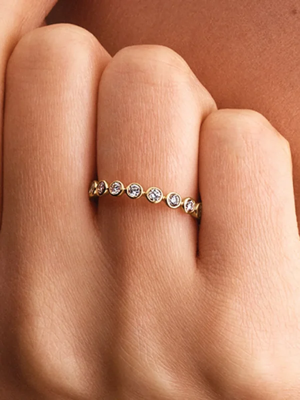 (image for) Pandora Era Bezel Lab-Grown Diamond Eternity Ring - 153728C01 - View 2