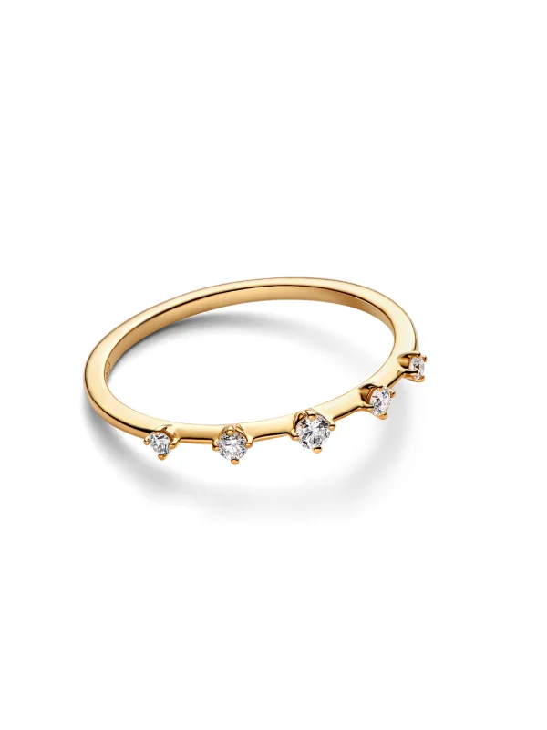 (image for) Pandora Era Lab-Grown Diamond Station Ring - 153735C01 - View 4