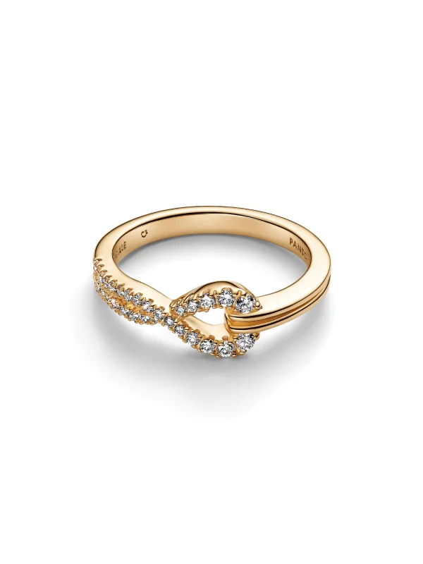 (image for) Pandora Infinite Lab-grown Diamond Pavé Double Row Ring - 154160C01 - View 3
