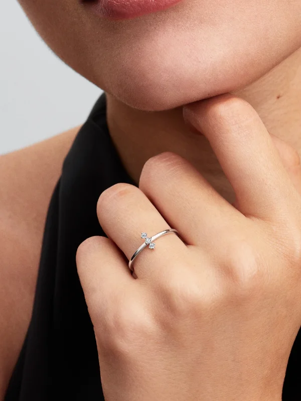 (image for) Pandora Era Lab Grown Diamond Trio Ring - 154446C01 - View 2
