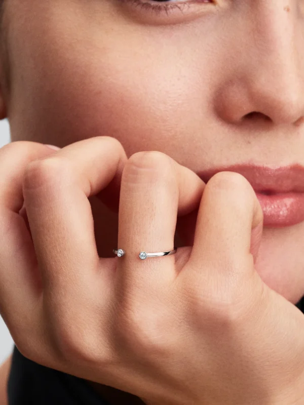 (image for) Pandora Era Lab-Grown Diamond Open Ring - 154447C01 - View 2