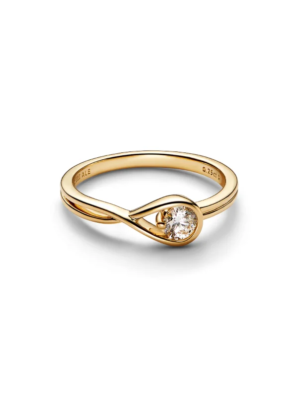 (image for) Pandora Infinite 14k Gold Lab-grown Diamond Ring - 159443C01 - View 4