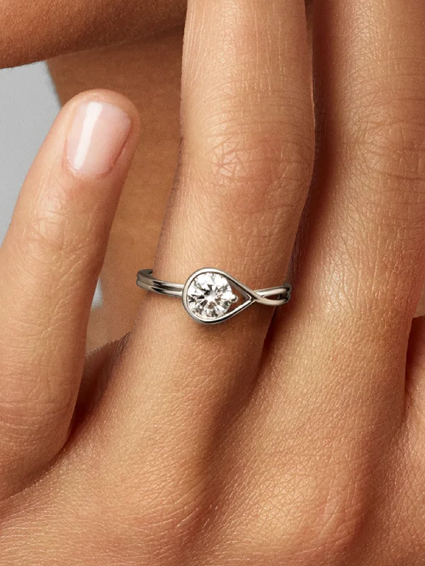 (image for) Pandora Infinite 14k White Gold Lab-grown Diamond Ring - 159449C01 - View 2