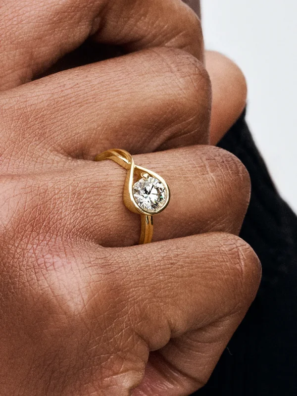 (image for) Pandora Infinite 14k Gold Lab-grown Diamond Ring - 159450C01 - View 2