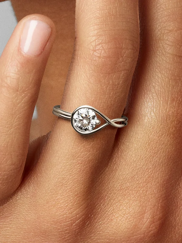 (image for) Pandora Infinite 14k White Gold Lab-grown Diamond Ring - 159451C01 - View 2