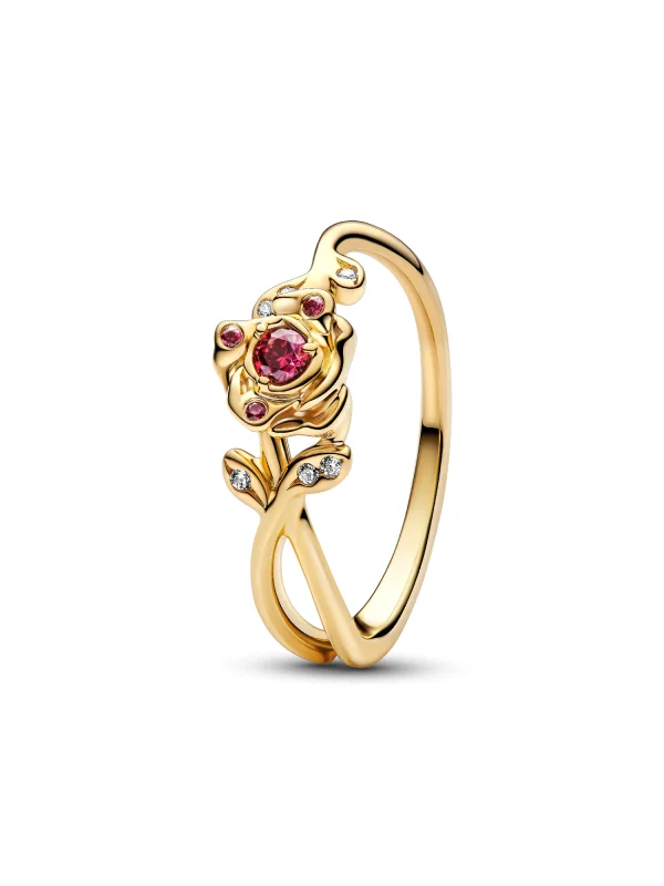 (image for) PANDORA Disney Collection Rings: Beauty and the Beast Rose… - View 2