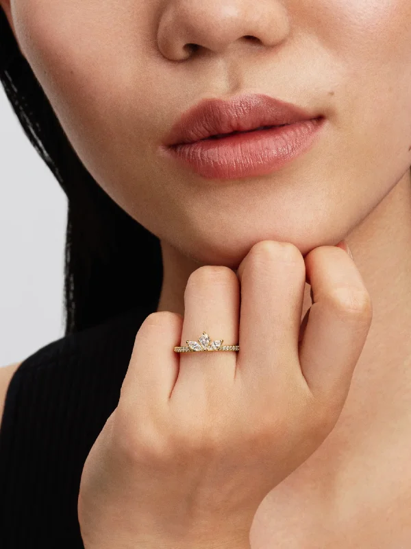 (image for) Pandora Sparkling Herbarium Cluster Ring - 162392C01 - View 2