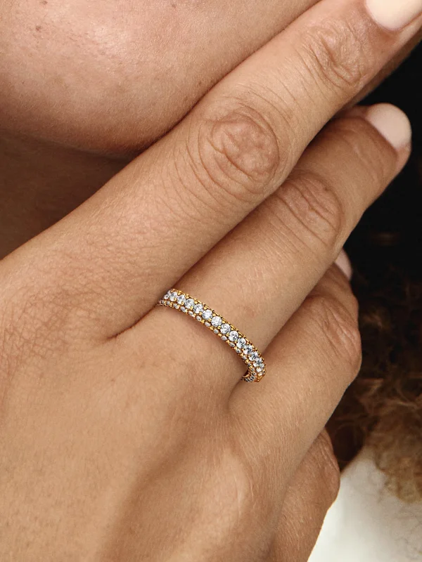 (image for) PANDORA Timeless Ring 162627C01 | 14k Gold Plating - View 2