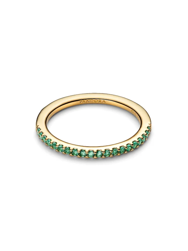 (image for) Pandora Sparkling Green Half-Eternity Band Ring - 162999C03 - View 3