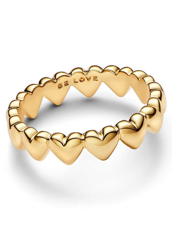 (image for) Pandora Row of Hearts Ring - 163427C00 - View 3