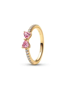 (image for) PANDORA Bow Tie Ring 163510C01 | Sparkling Pink Gold