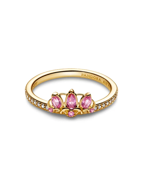 (image for) PANDORA Rapunzel Ring Gold 163651C01 | Tiara Design - View 3