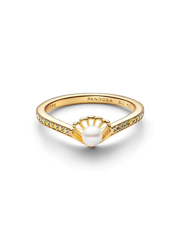 (image for) PANDORA Jewelry Ring 163654C01 | Ariel Pearl Shell Ring - View 4