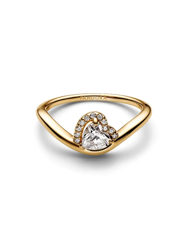 (image for) Pandora Wavy Heart Ring - 163660C01 - View 4