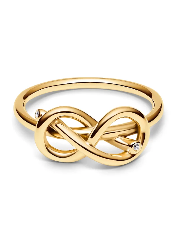 (image for) Infinity Knot Ring PANDORA 163759C01 | 14k Gold Plating - View 4