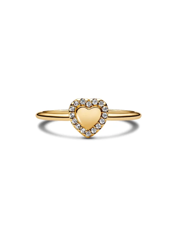 (image for) Pandora Engravable Heart Halo Ring - 163801C01 - View 6