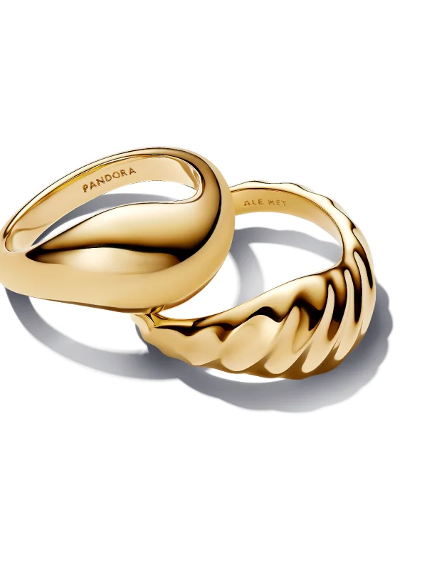 (image for) Pandora Rippled Stacking Rings - 163832C00 - View 3