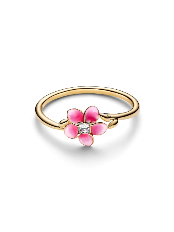 (image for) PANDORA Moana Ring 163844C01 | 14k Gold-Plated Flower - View 3