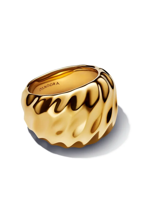 (image for) Pandora Rippled Statement Ring - 163884C00 - View 3