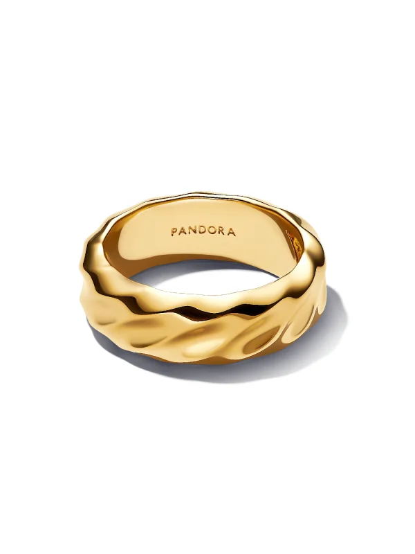 (image for) Pandora Rippled Wide Band Ring - 163886C00 - View 3