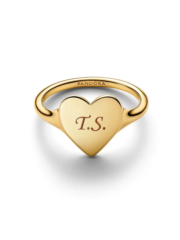 (image for) Pandora Engravable Heart Ring - 163988C00 - View 4
