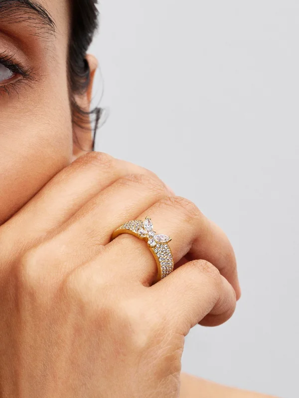 (image for) Pandora Sparkling Butterfly Bold Ring - 164270C01 - View 2