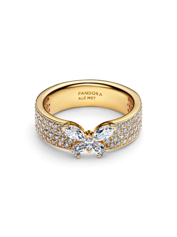 (image for) Pandora Sparkling Butterfly Bold Ring - 164270C01 - View 3