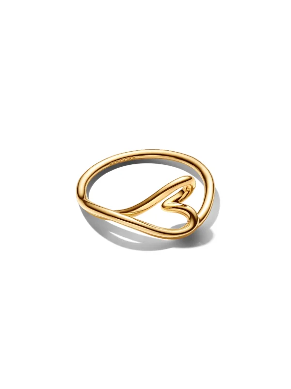 (image for) Pandora Organically Shaped Heart Small Ring - 164361C00 - View 3