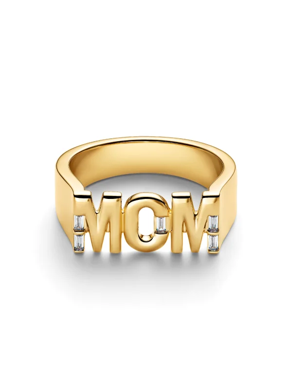 (image for) Pandora Mom Signet Ring - 164460C01 - View 3