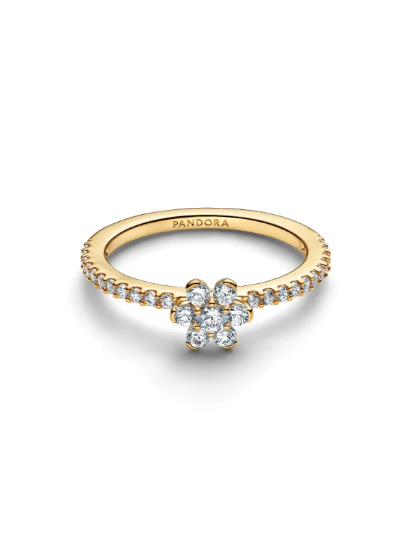 (image for) Pandora Sparkling Flower Ring - 164499C01 - View 3