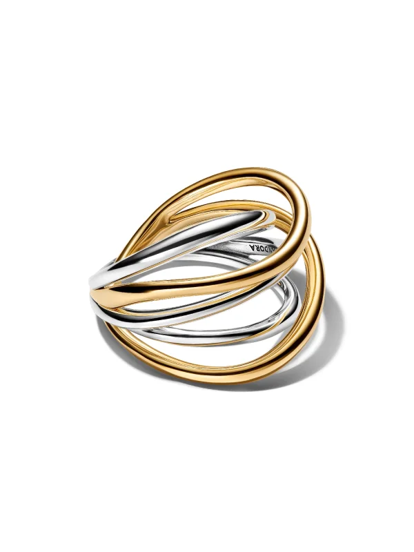 (image for) PANDORA Essence Rings 164673C00 | Two-Tone Entwined Band - View 3