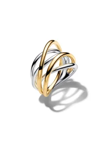 (image for) PANDORA Essence Rings 164673C00 | Two-Tone Entwined Band