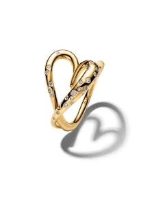 (image for) Pandora Organically Shaped Stone-Set Heart Ring - 164675C01