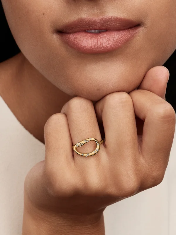 (image for) Pandora Organically Shaped Stone-Set Statement Ring - 164676C01 - View 2