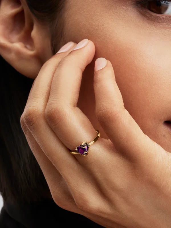 (image for) Pandora Disney The Nightmare Before Christmas Sally Purple Heart Ring - 164734C0 - View 2
