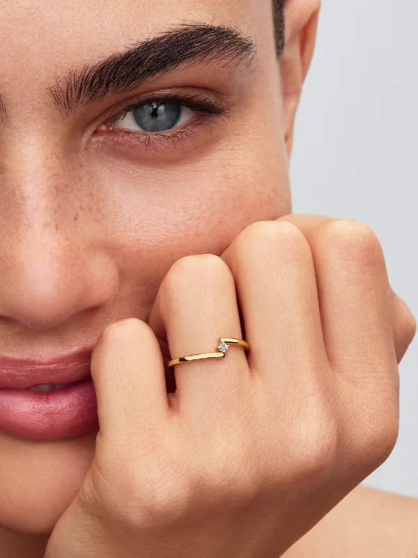(image for) Pandora Split Solitaire Ring - 165110C01 - View 2