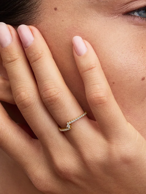 (image for) Pandora Sparkling Split Pavé Ring - 165111C01 - View 2