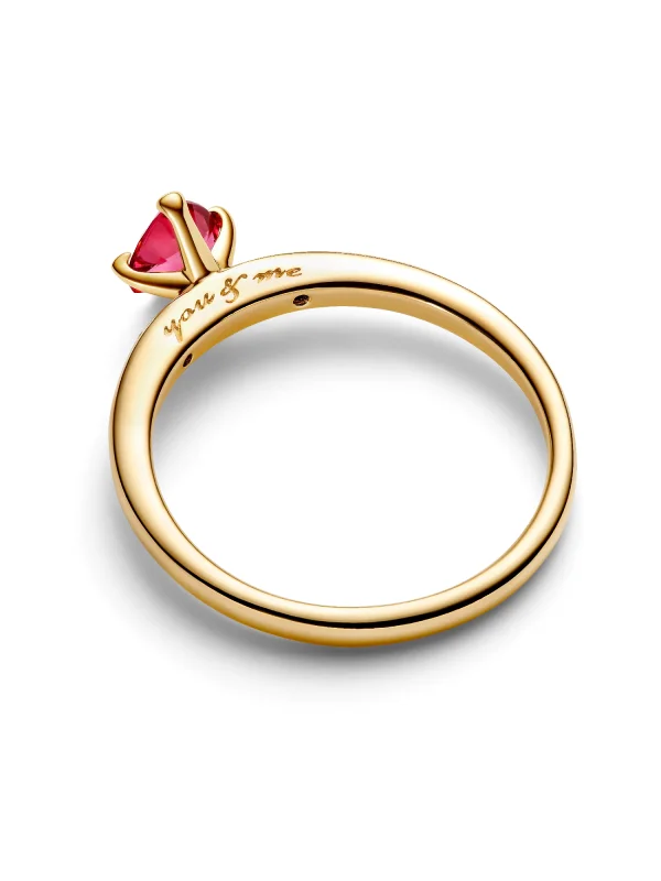 (image for) Pandora Sparkling Red Heart Ring - 166574C01 - View 4