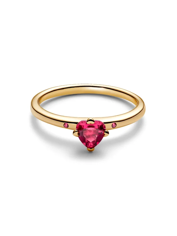 (image for) Pandora Sparkling Red Heart Ring - 166574C01 - View 6