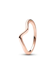 (image for) PANDORA Wave Ring 183095C00 | 14k Rose Gold Plated…