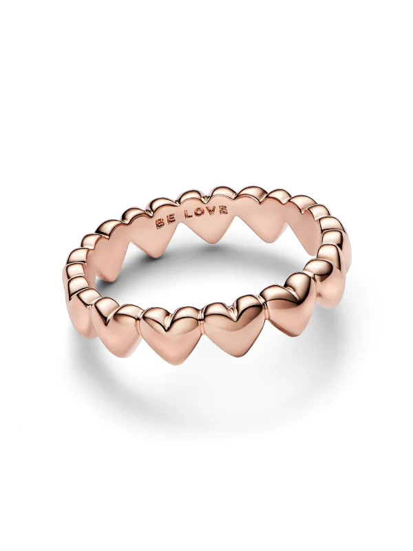 (image for) Pandora Row of Hearts Ring - 183427C00 - View 4